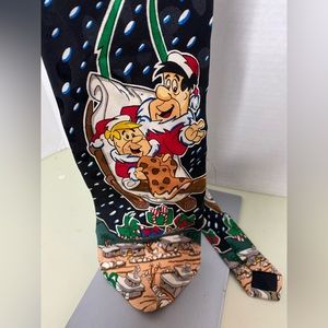 Fred and Barney in 100 percent silk tie ready for Christmas
